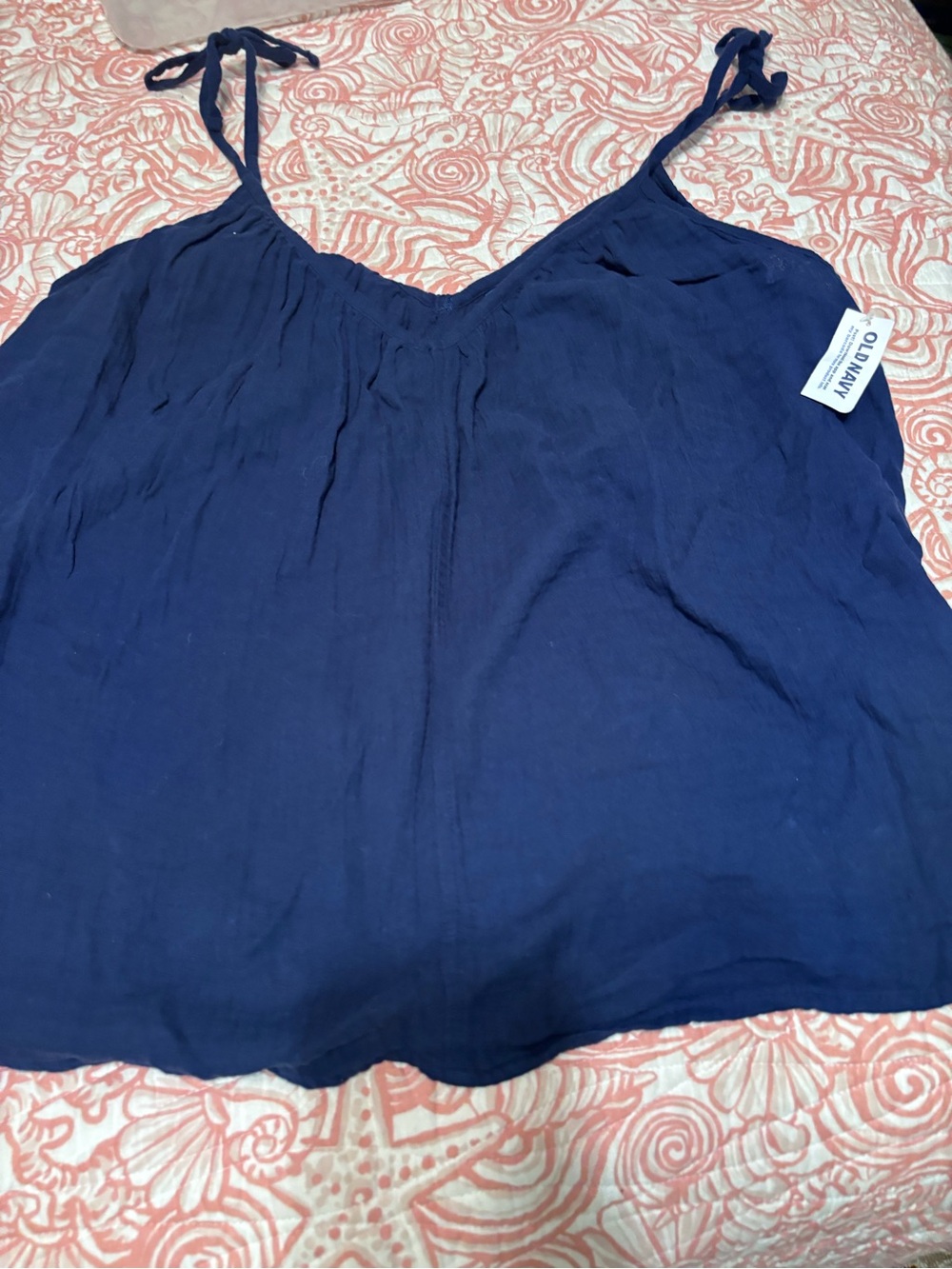Old Navy Dark Blue Tie-Shoulder Cami